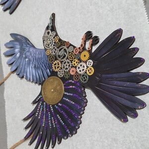 Hand Crafted Steampunk Crow